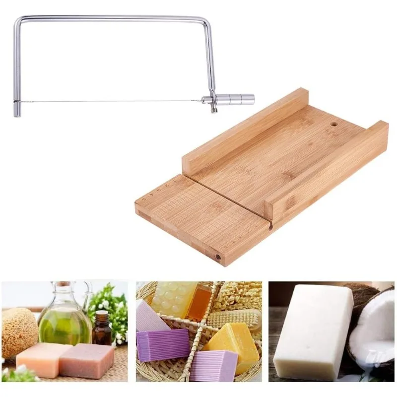 Wood Soap Cutter Mold Beveler Planer Wire Soap Cutter Slicer Wire Cheese Slicer Cheese Cutters with Size Scale