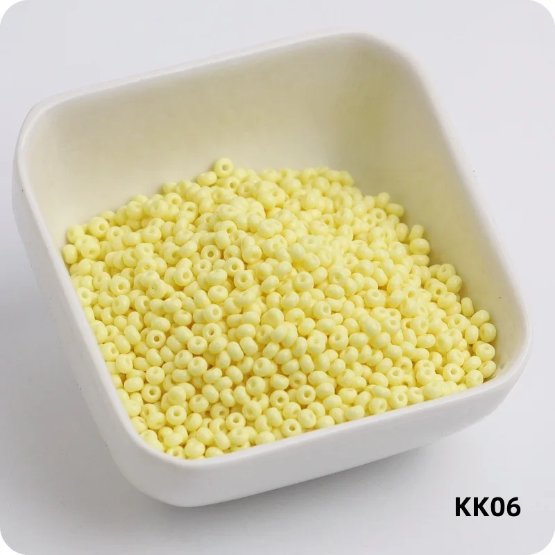 Durable Solid Color Glass Rice Beads