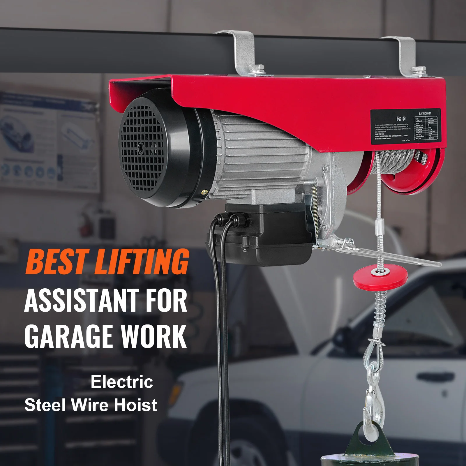 Electric Hoist with Wireless Control for Garage Warehouse