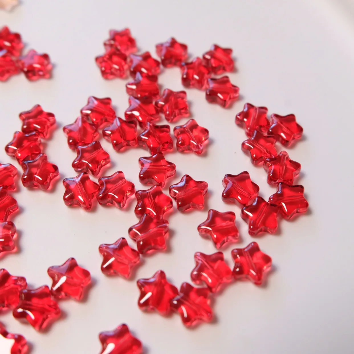 Glass Beads 50PC/lot 8mm Frosted Gradient Color Star Beads Czech Glass Loose Spacer Beads for Jewelry Making Handmade Diy Accessories