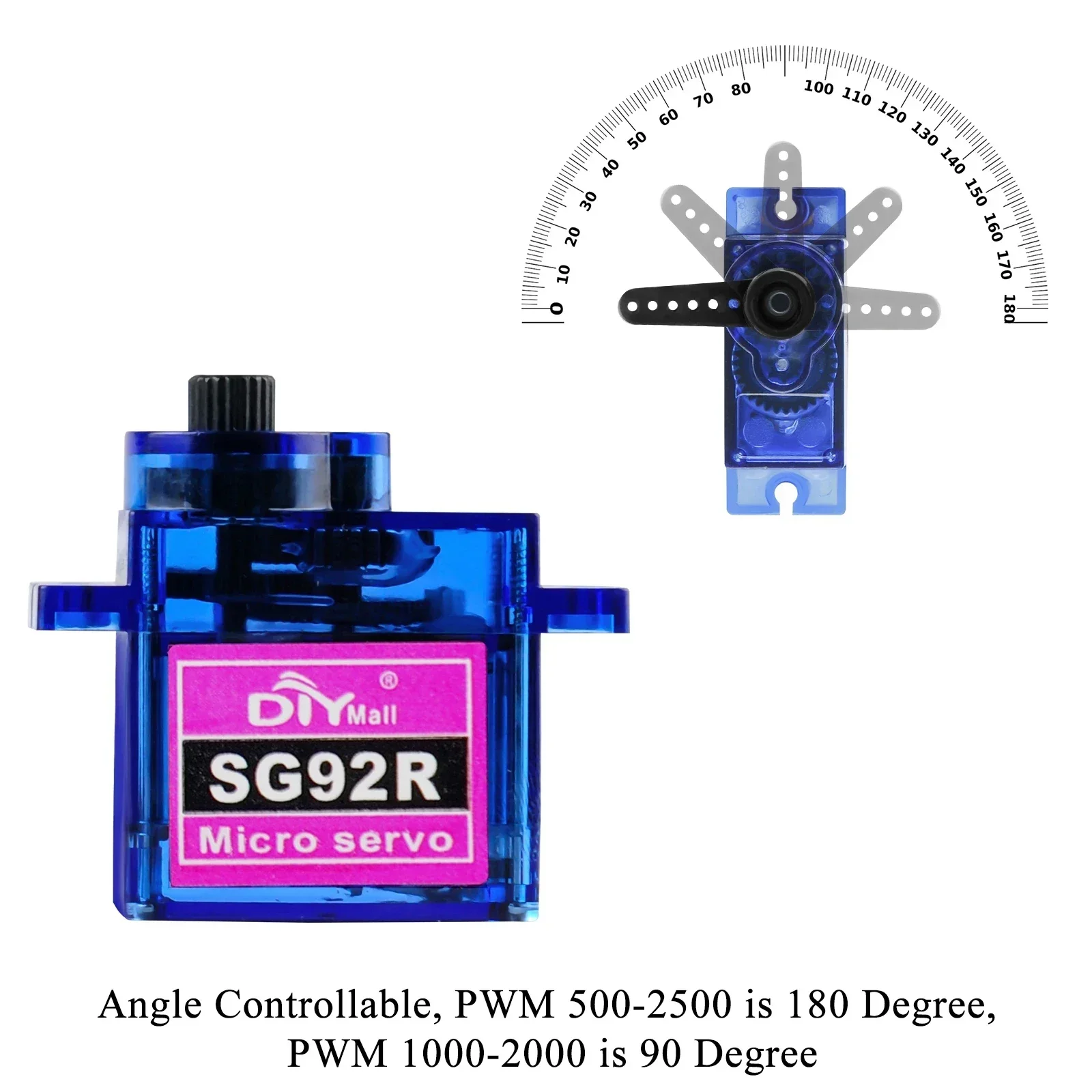 Micro Servomoteur SG92R 9g Rotation Continue 360° 270° 180° RC