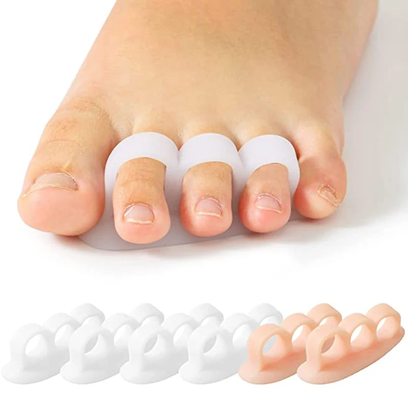 Silicone Gel Hammer Toe Straightener Corrector 1Pair for Curled Toes Feet Foot Care Adjuster Tool