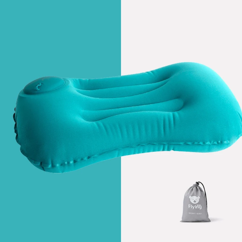 Description Picture 2 of itemTravel Pillow Air Inflatable Airplane Car Pillows Pillow Folding Press Type Bed Pillow Neck / Waist Cushion Home Office Supplies