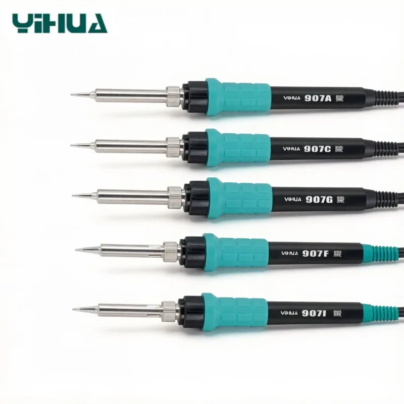 Yihua 907 납땜 인두 안티 스캘드 실리콘 케이블 907A 907C 907G 907F 907I와 호환 가능 전문 수리를 위한 BGA 핸들