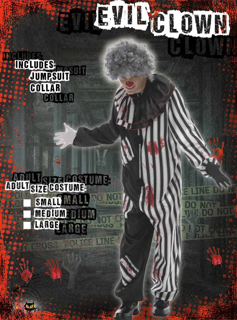 Lumora Evil Clown Circus Cosplay Costume Halloween Killer Outfit