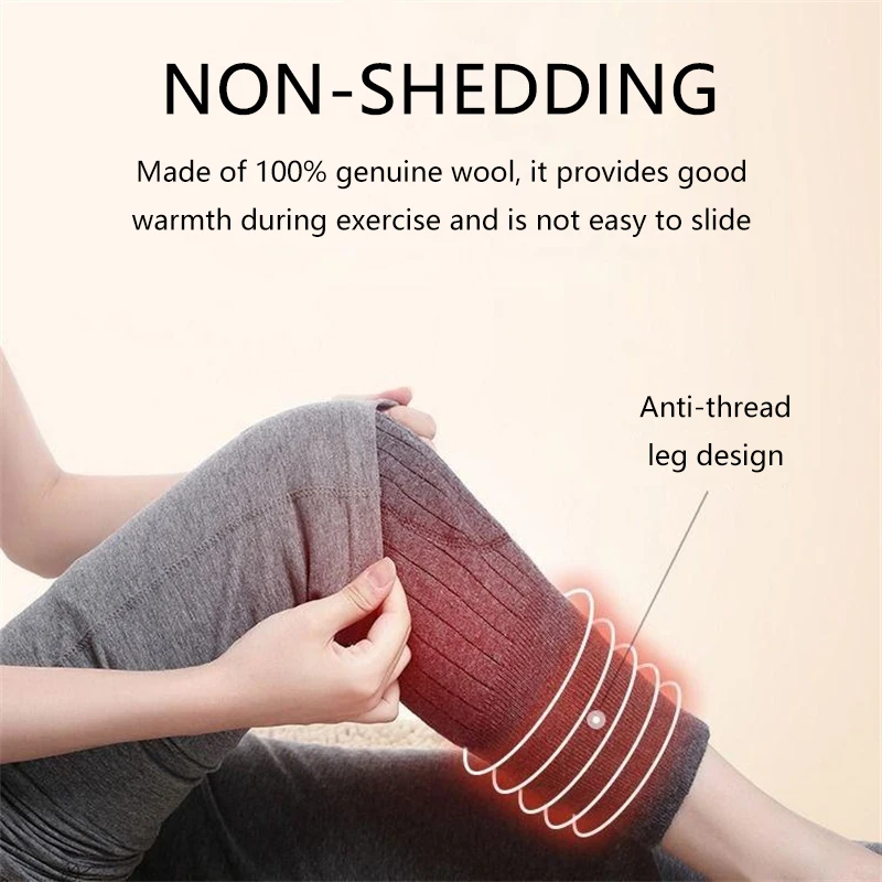 1 Pair Woolen Fleece Knee Pads Winter Women Men Elderly Warmer Coldproof Leg Arthritis Kneepad Thickened Knee Support Protector