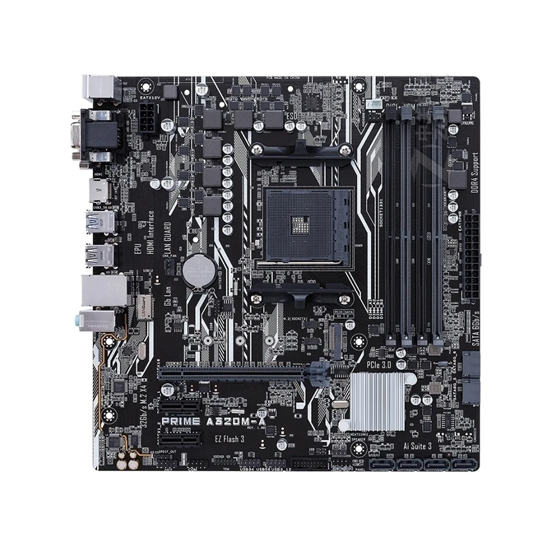 

Материнская плата AMD A320 PRIME, б/у оригинальная розетка AM4 DDR4 64 Гб USB2.0 USB3.0 SATA3, десктопная материнская плата