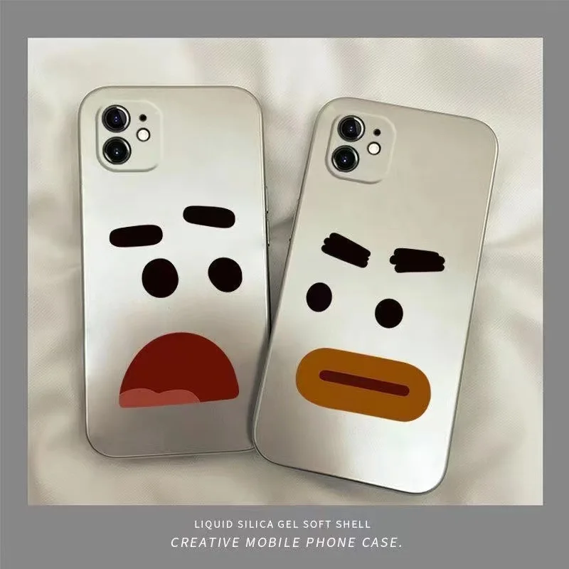 

Fun Expression Silicone Phone Case Suitable for IPhone 15 14 13 12 11 Pro MAX XS XR XSMAX Frosted All-inclusive Protective Case
