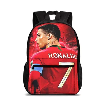 Ronaldo Sport Mochila 47cm/18.5inch Large Capacity CR Backpack School Supplies Football Star School Bag for Boys Girls Best Gift 1