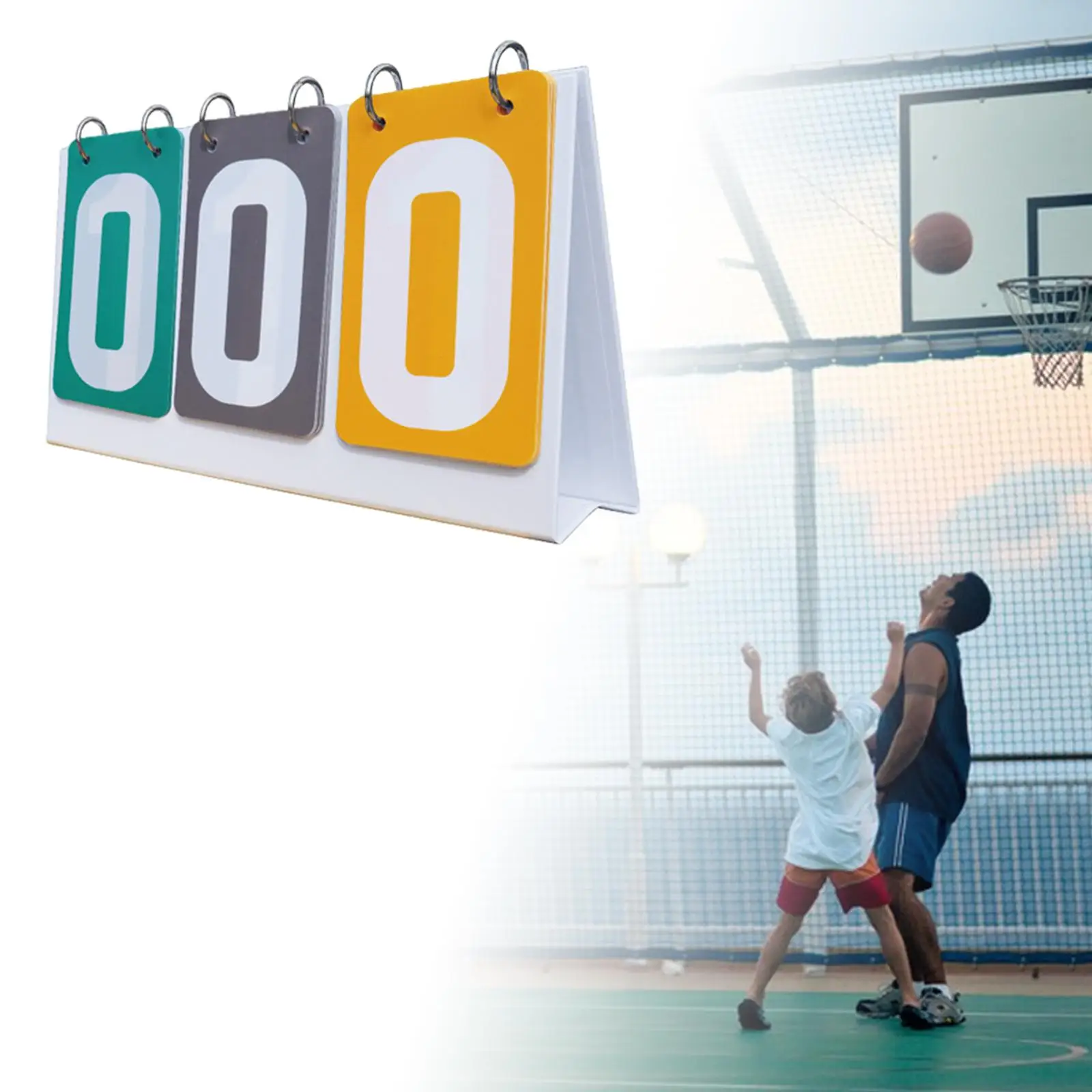 Sports Scoreboard 3 Digit Tabletop Score s for Basketball Tennis Ball