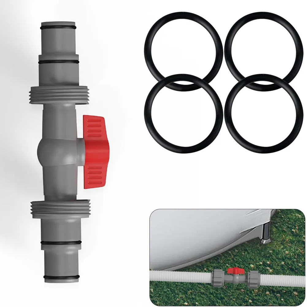 1PCS 풀 호스 커넥터 모래 필터 시스템 호스 커넥터 풀 호스 38/32 Mm 수영장 호스 커넥터 밸브가있는 스트레이트