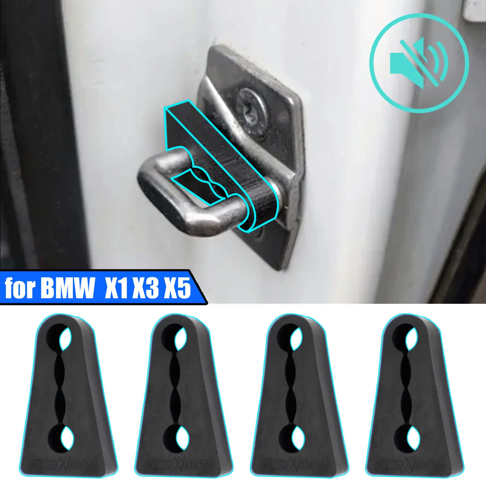 Car Door Lock Geluidsdempers - 4 Delige Stille Schokdemper