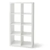Homes 8-Cube Storage Organizer, White Texture/Rustic Gray/Solid Black/Tobacco Oak Optional 1