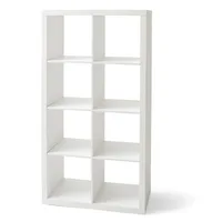 Homes 8-Cube Storage Organizer, White Texture/Rustic Gray/Solid Black/Tobacco Oak Optional 1