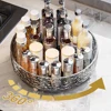 New Light Luxury 360 Rotating Cabinet Organizer Kitchen Bathroom Cosmetic Turntable Storage Tray Non-Slip Spice Round Rack Plate 1