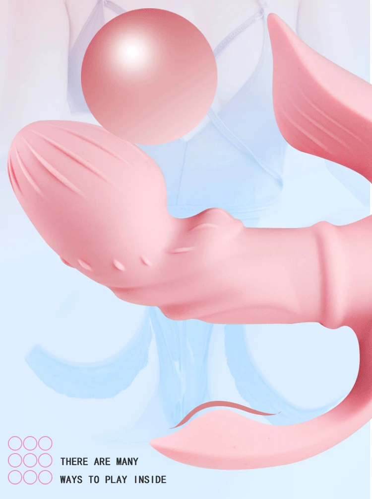 Dildo portable stimulateur point g et clitoris culotte papillon_voghion.com