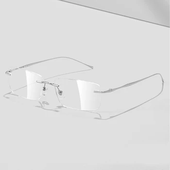Ultra-light Pure Titanium Rimless Glasses 1