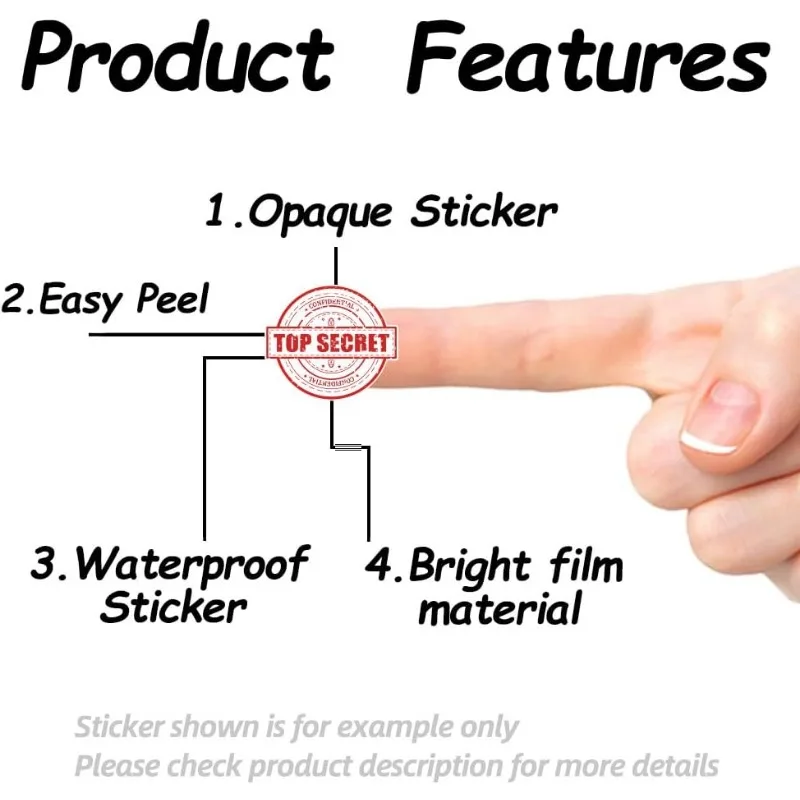 180 Pcs Self-Adhesive Top Secret Stickers 0.82x0.94 Inch Top Secret Stamp Bumper Confidential Stickers Decals for Planner