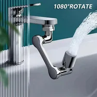 1080° Rotatable Extension Faucet Sprayer Head 2 Spray Modes Universal Bathroom Tap Extend Adapter Aerator 1