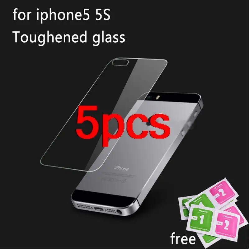 

5 шт. прозрачная задняя защитная пленка из закаленного стекла для iPhone 5