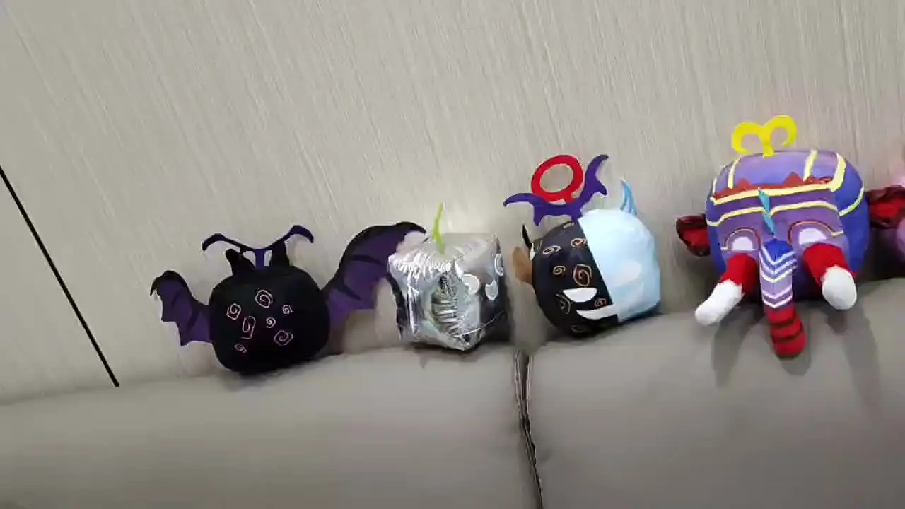 Blox Fruits Anime Game Plush Toy Fruit Leopard Pattern Box