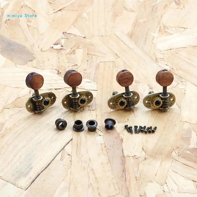 

2L2R Guitar Tuning Keys Tuners Machine Head 6 String Bronze Plated Single Hole Tuning Pegs for Classical Acoustic Guitar