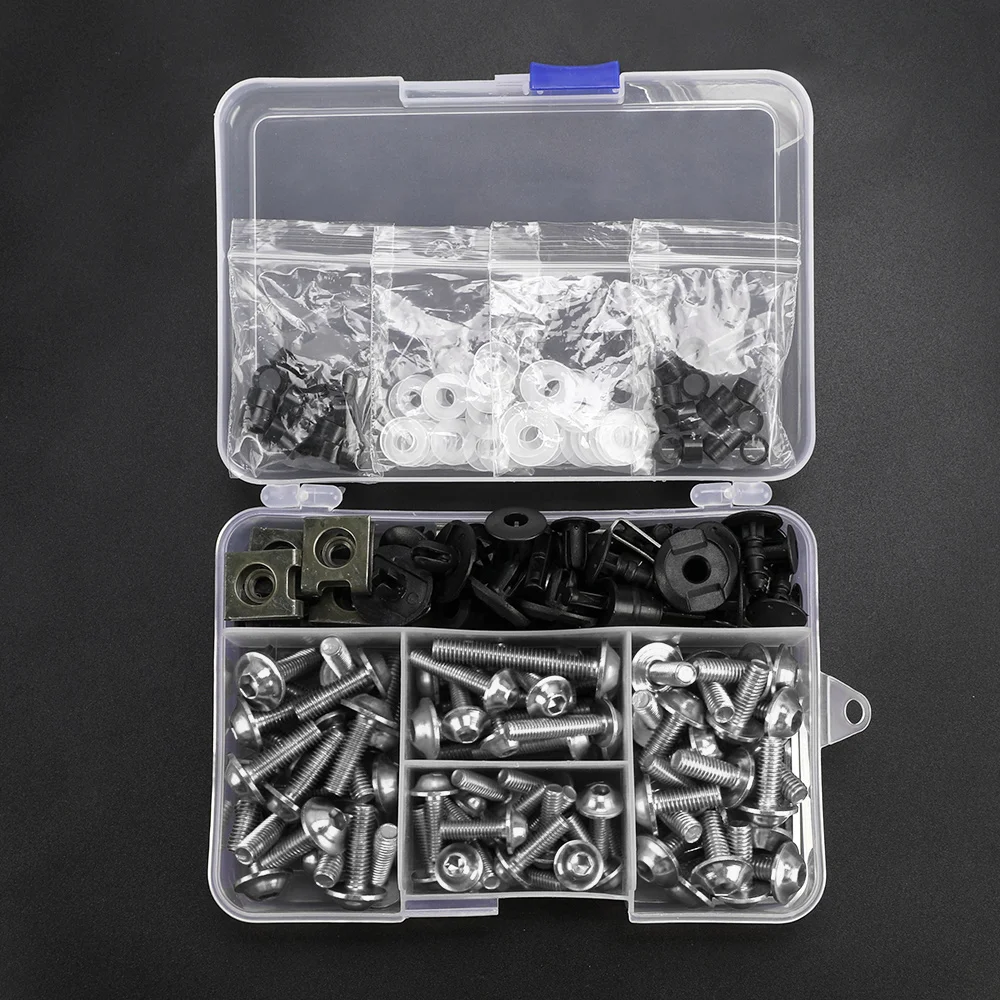 195-teiliges Schraubenset Für Yamaha Motorrad - M5 M6 Verkleidungsschrauben Für YZF & MT Modelle