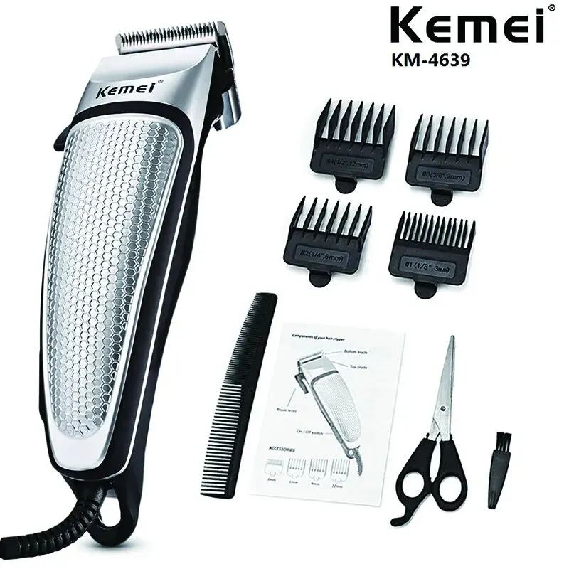 Kemei Edge Pro Rifinitore Per Barba Con Filo Per Uomo Ritocco Trimmer Bordi Barbe Grooming Detailer Kit Tagliacapelli