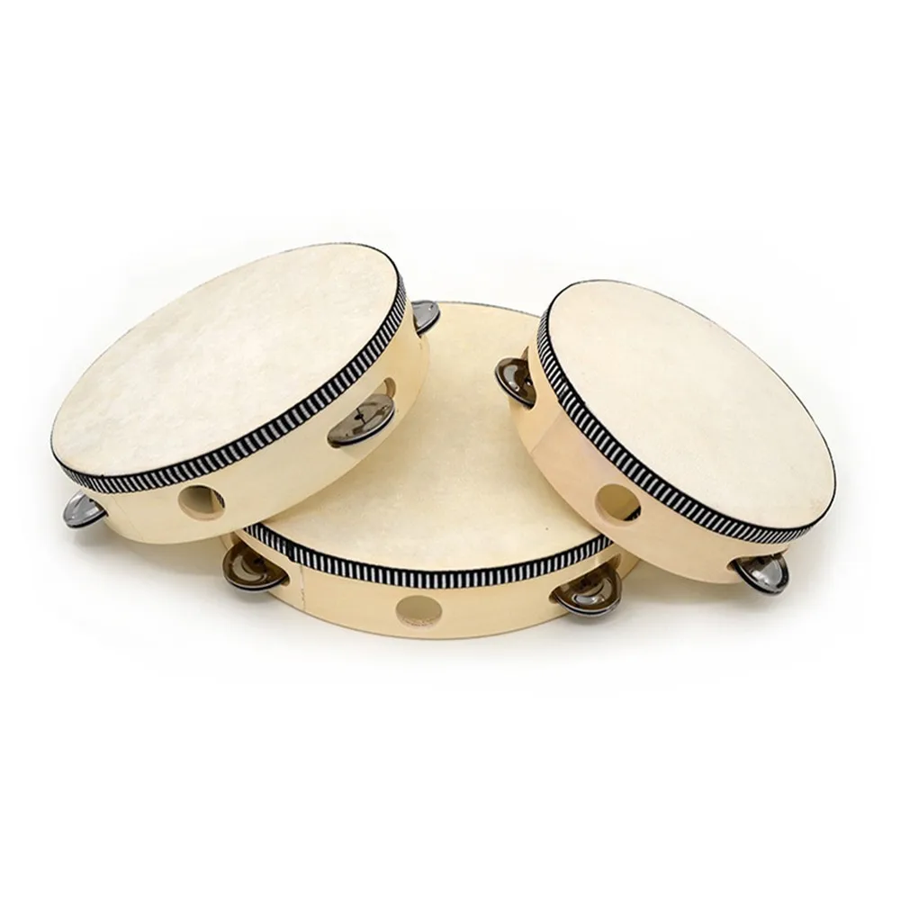Tambourin PerSCH pour instruments de musique, tambour manuel, jouets éducatifs, accessoires, 4 