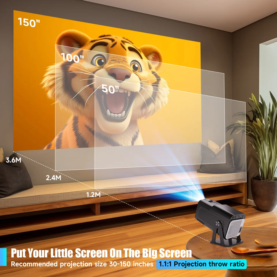 Netflix Official] HY320 NTV Android 13 Smart Projector with