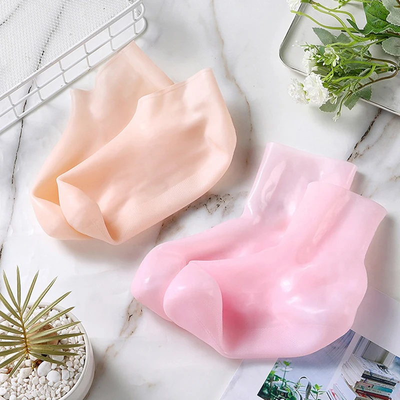 Silicone Gel Socks 1 Pairs Moisturizing Elastic for Foot Spa Pedicure