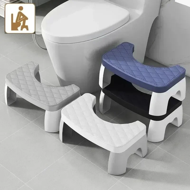 Squatty Potty Toilet Stool Adjustable Height Waterproof Non-Slip Bathroom Step Stool for Adults Elderly Kids Pregnancy Support