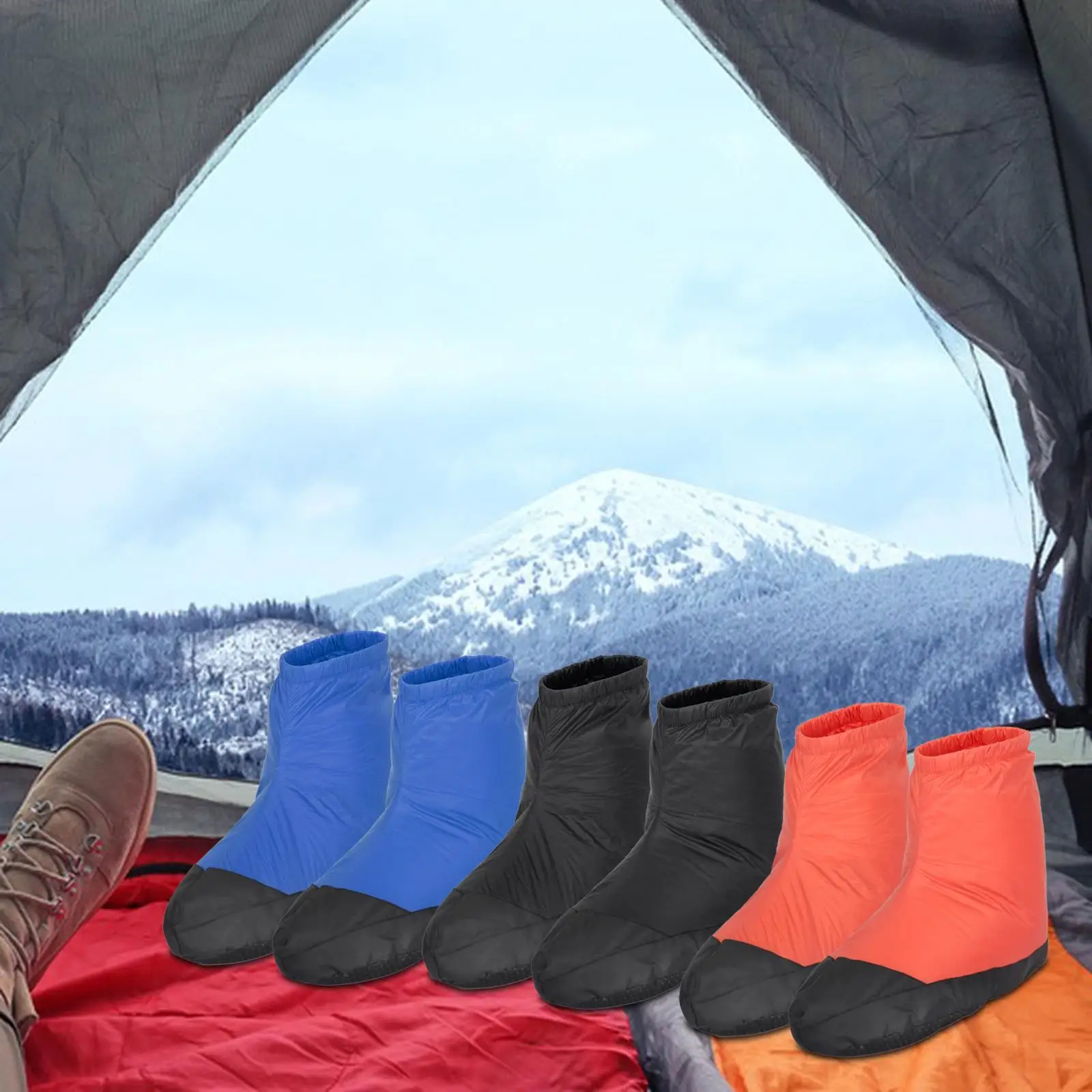 Cozy Feathered Footwear: Warm Down Booties for Outdoor Activities