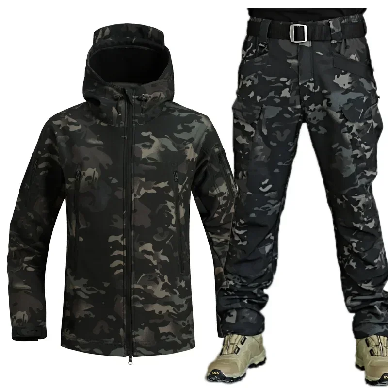 Combinaison Shark Skin softshell hiver - Tenue pêche chaude et respirante pour conditions extrêmes