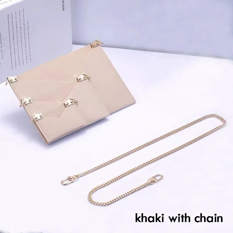 For Kirigami Pochette insert organizer with Golden chain Crossbody bag Kirigami  Pochette Envelope Bag Insert Organizer - AliExpress