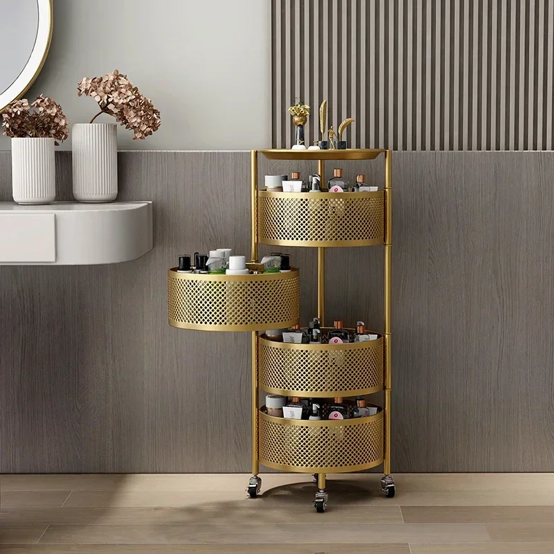 Multi layer storage trolley for Salon Professional Use Installation-free Beauty Trolley Sorting Storage