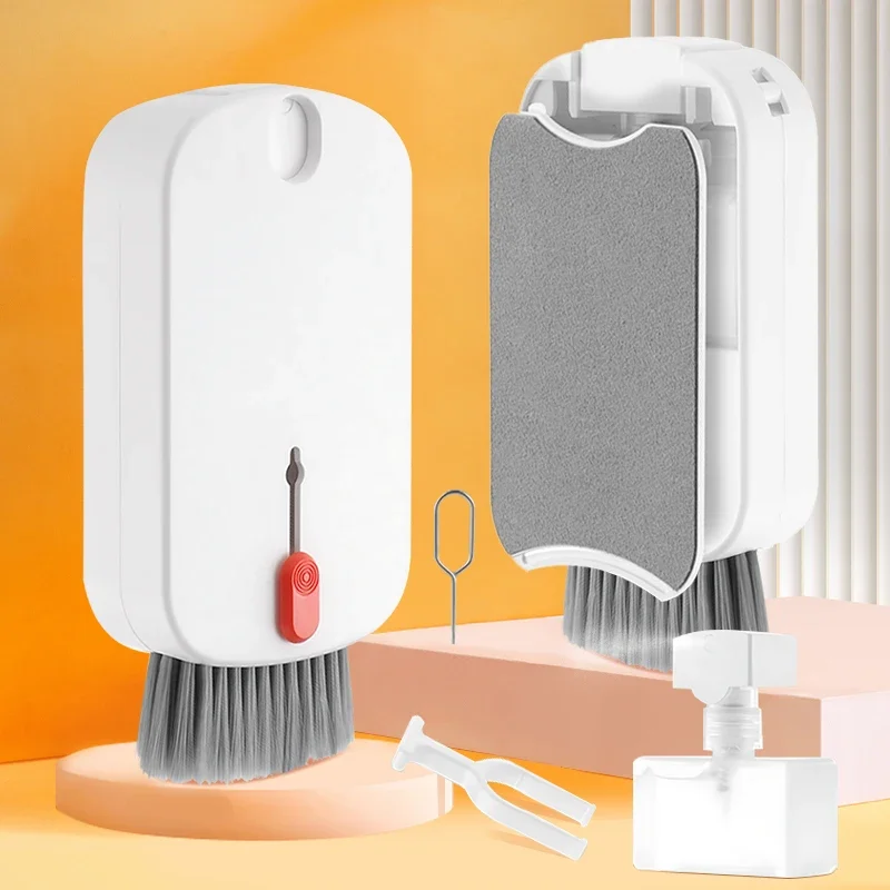 

5-in-1 Cleaning Kit Computer Keyboard Cleaner Brush Phone Screen Cleaning Set Keycap Puller Cleaning Tools Card Reader