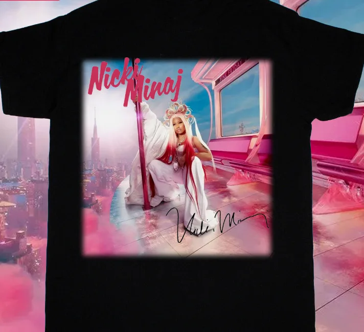 New Hot Pink Friday 2 Nicki Minaj Signature Black All Size T Shirt Maniche Lunghe O Corte