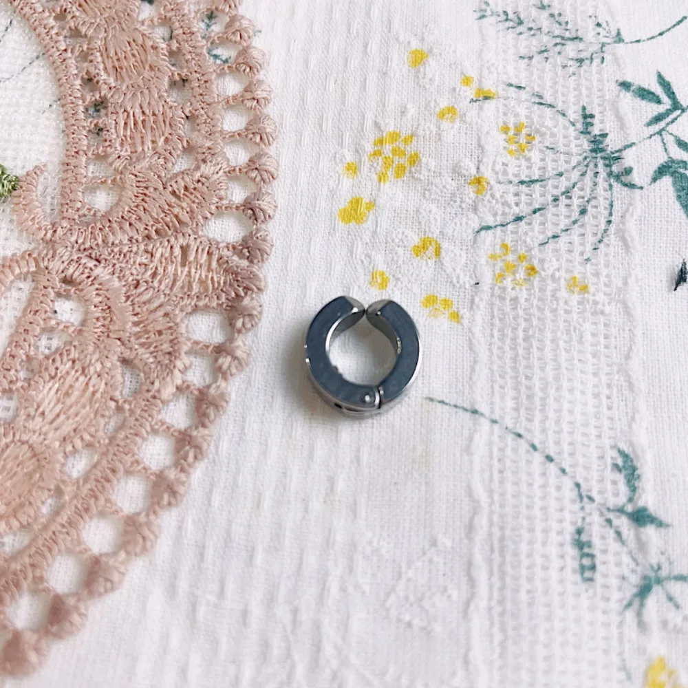 Cross Earrings Hexagram Jewelry Ear Clip Black Silver Stud Earrings Chain Personalized Mini Earring 15cm/20cm