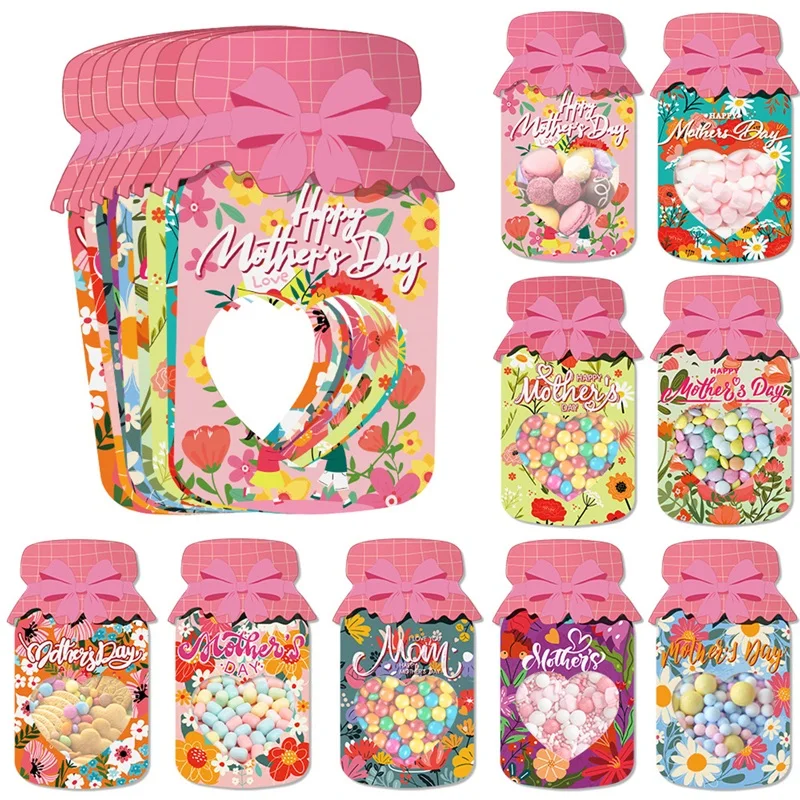 9Pcs Mother's Day Cards for Mother's Day Candy Jar Craft Kit, DIY Cards for Mom Party Favors