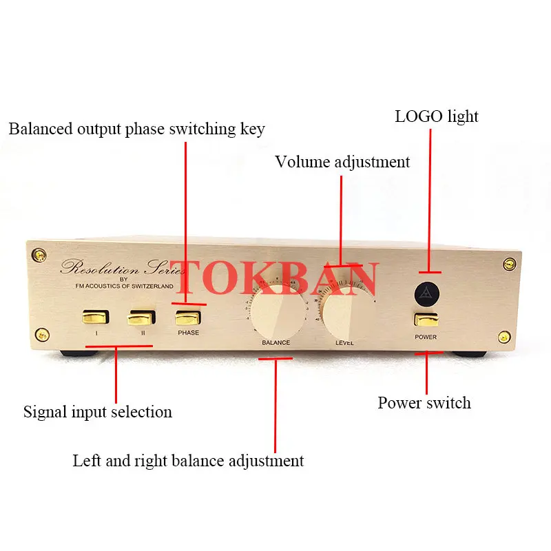 Tokban Reference FM255 Class A Preamplifier RCA Balanced XLR HIFI Preamplifier for Amplifier Audio