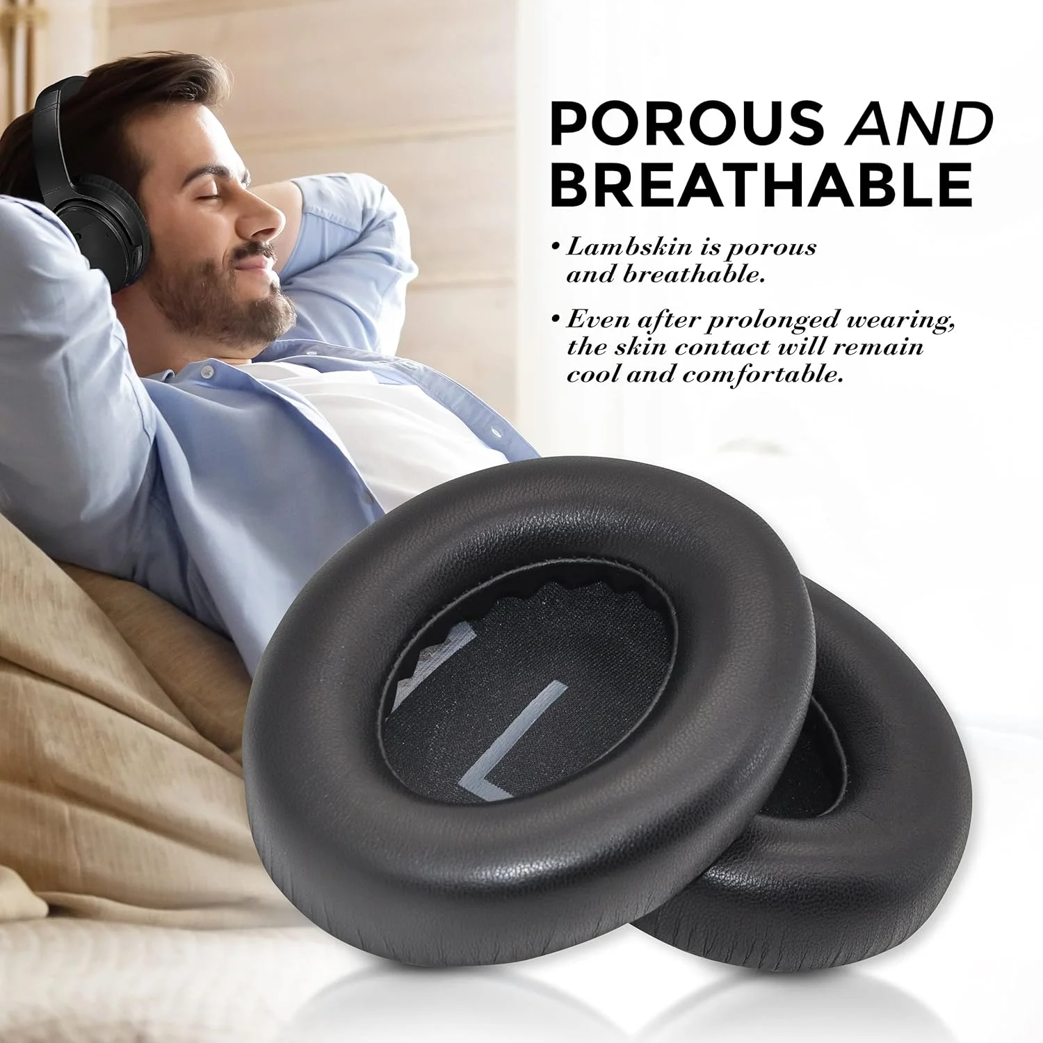Coussinets De Remplacement Pour Casque Bose 700 - Mousse Mémoire Et Similicuir - Noir - Confort Et Isolation