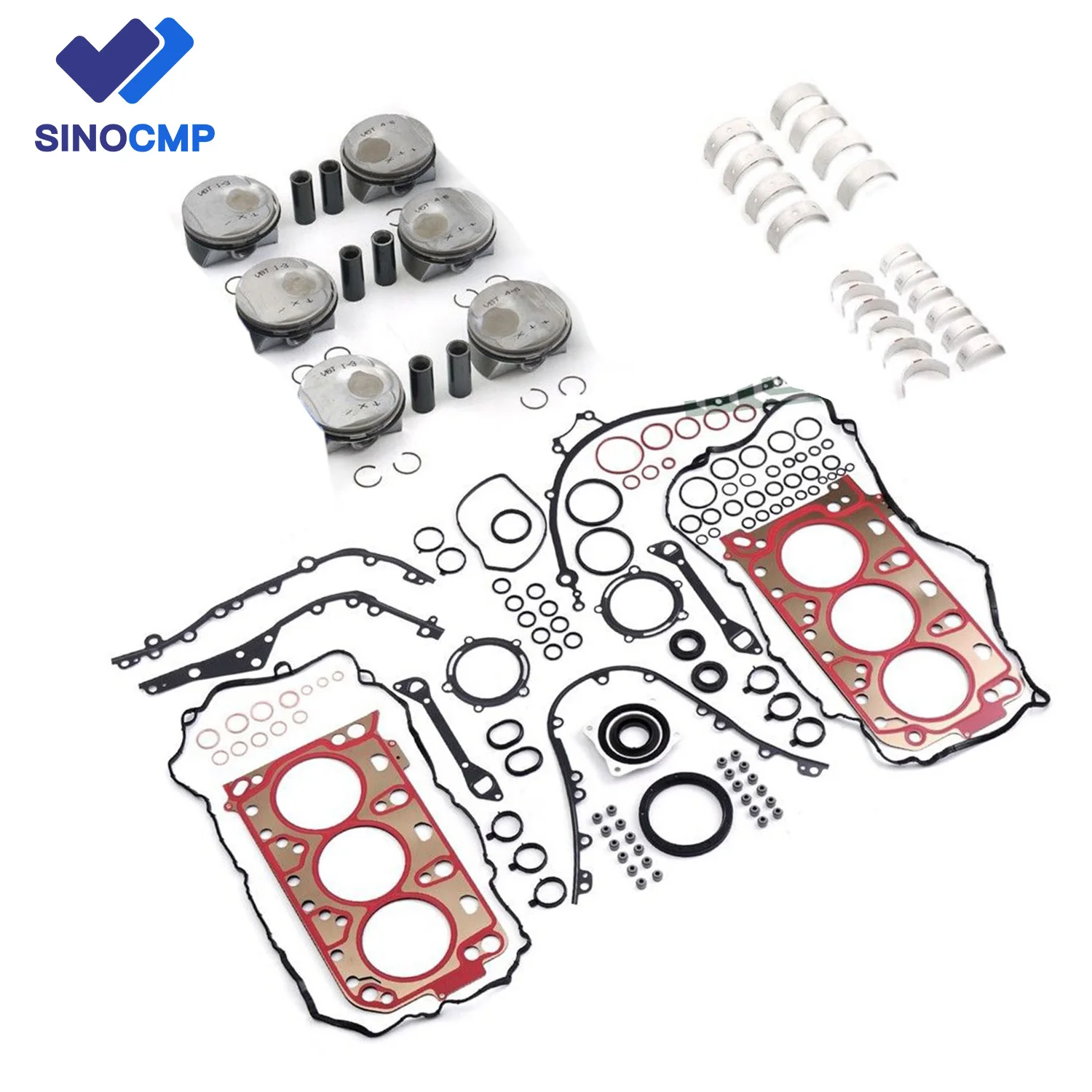 94610335200 94610335201 94610335203 94810323023 Revisione Motore Ricostruire Kit Guarnizioni Pistoni Per Porsche Macan Panamera S 3.0T V6