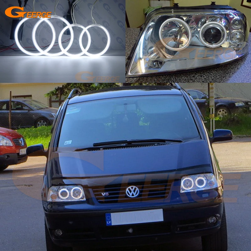 For Volkswagen VW SHARAN Seat Alhambra Facelift 20002010 Excellent Ultra Bright CCFL Angel Eyes