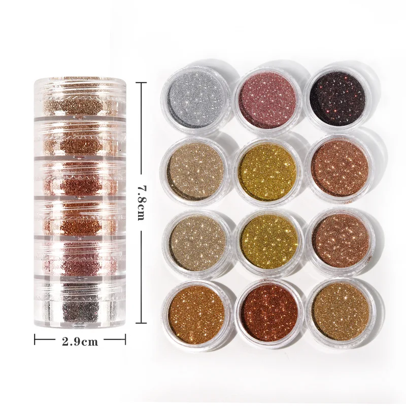 6Colors Super Shinning Crushed Diamond Sparking Powder For DIY Resin Silicone Jewelry Making Dye Pigment Nail Glitter Powder