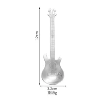 3PCS Stainless Steel Guitar Coffee Teaspoons Creative Cute and Easy To Clean Musical Coffee Sugar Spoon Milk Tea Shop Use Spoons 5