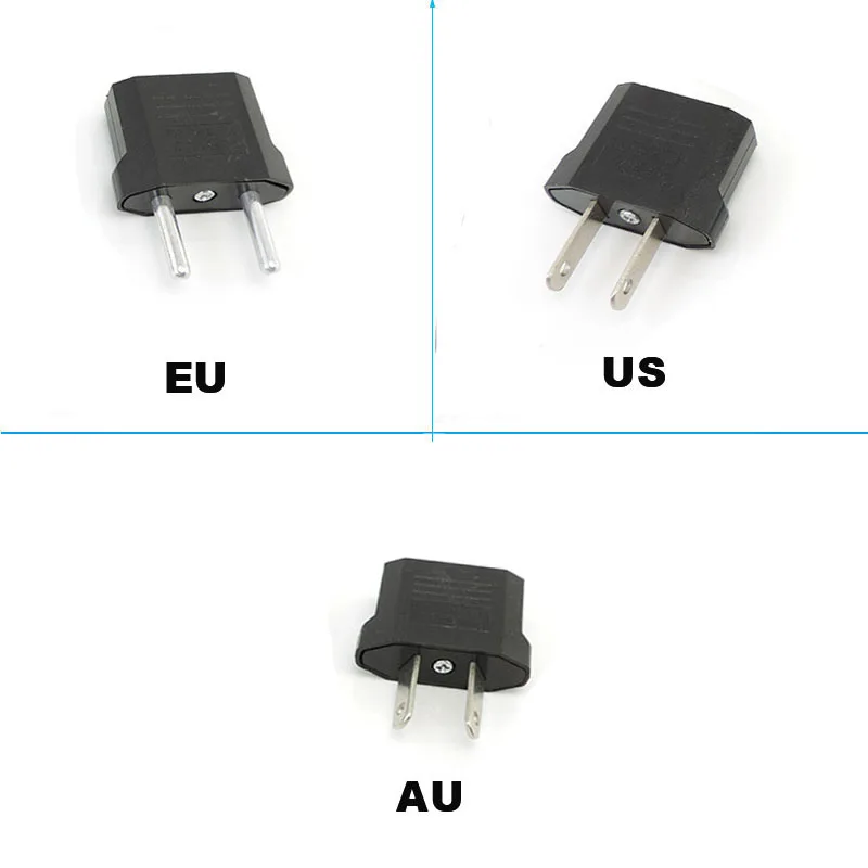 2PCS ยุโรป US AU EU Plug Converter ซ็อกเก็ตอะแดปเตอร์อเมริกันญี่ปุ่น US ไปยัง EU Euro Travel Adapter Outlet CONNECTOR R23 1