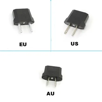 2PCS ยุโรป US AU EU Plug Converter ซ็อกเก็ตอะแดปเตอร์อเมริกันญี่ปุ่น US ไปยัง EU Euro Travel Adapter Outlet CONNECTOR R23 1