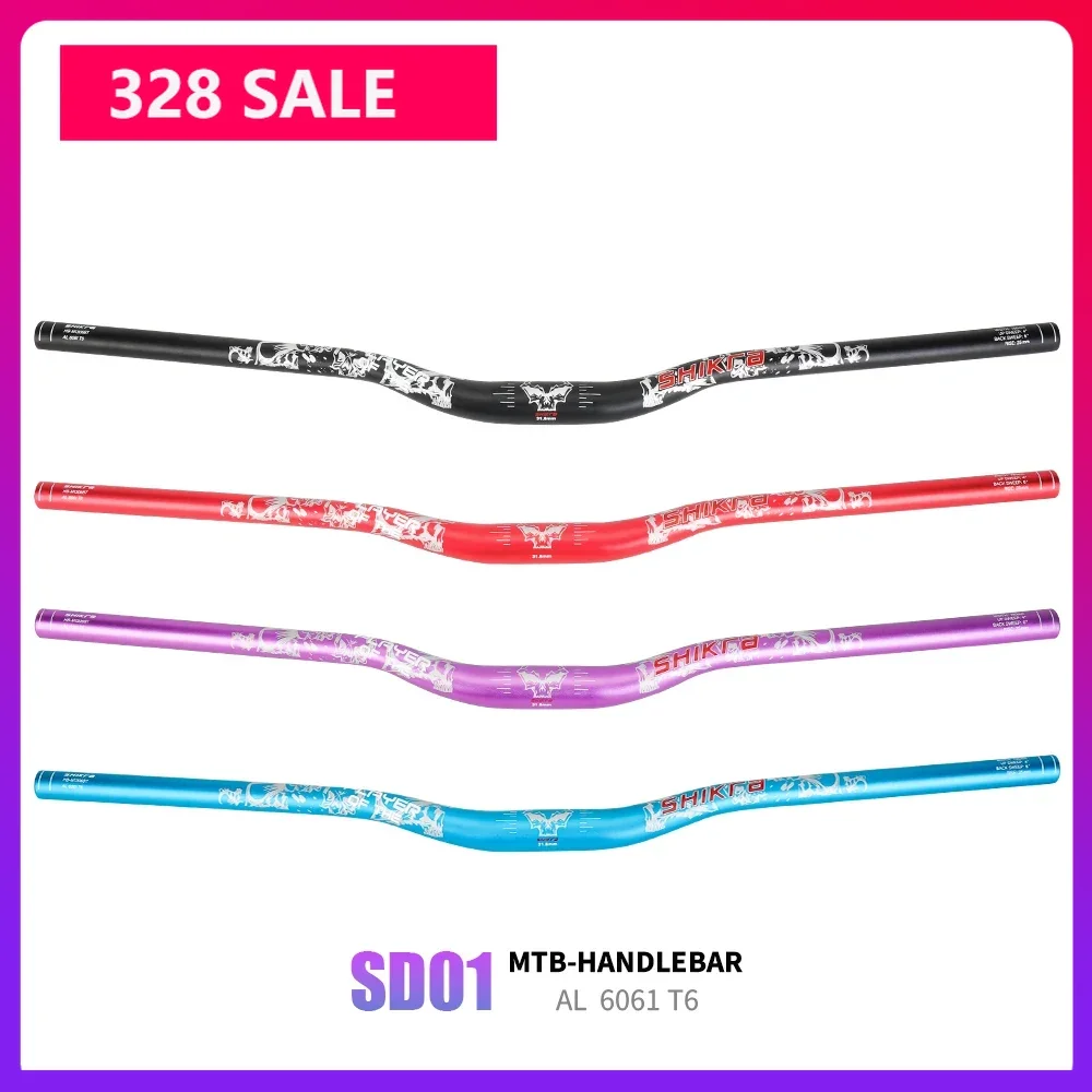 

SD01 MTB Bicycle Handlebar Rise 25mm Ultralight 31.8*780MM Bike Handlebar For Mountain Bike Accessories