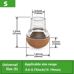 Round Chair Leg Floor Protectors - Furniture Pads and Sliders for Hardwood Floors, Silicone Leg Caps (24 Pack) (24PCS S)